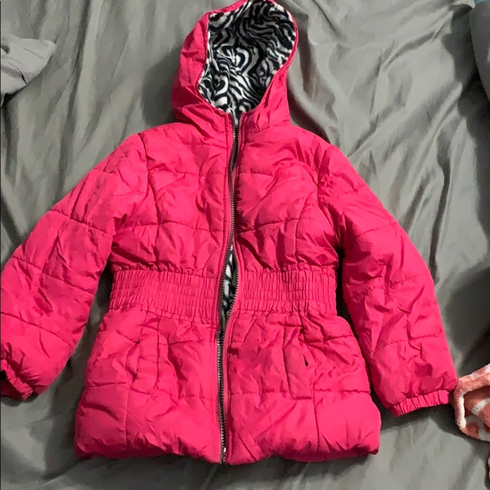 Pink and zebra coat